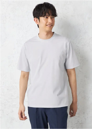 ビズT 冷感Tシャツ ライトグレー