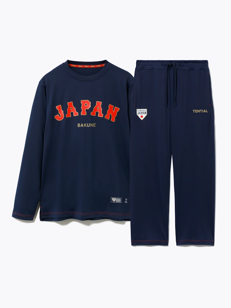一般医療機器TENTIALBAKUNEDry侍JAPANコラボ長袖Tシャツ上【テンシャル】
