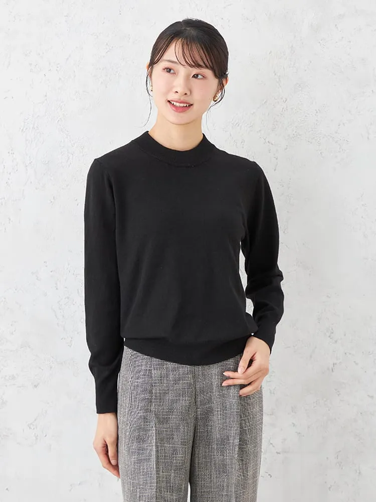 【SOFFICE】カシミアタッチニットモックネックニット・カットソー長袖ソフィーチェ秋冬【レディース】