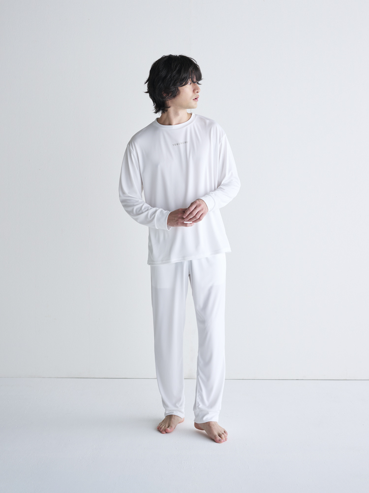 【YOKUNERU】リカバリーウェア上下セット男女兼用長袖Tシャツ+ロングパンツ疲労回復血行促進遠赤外線快眠NANOMIX【一般医療機器】