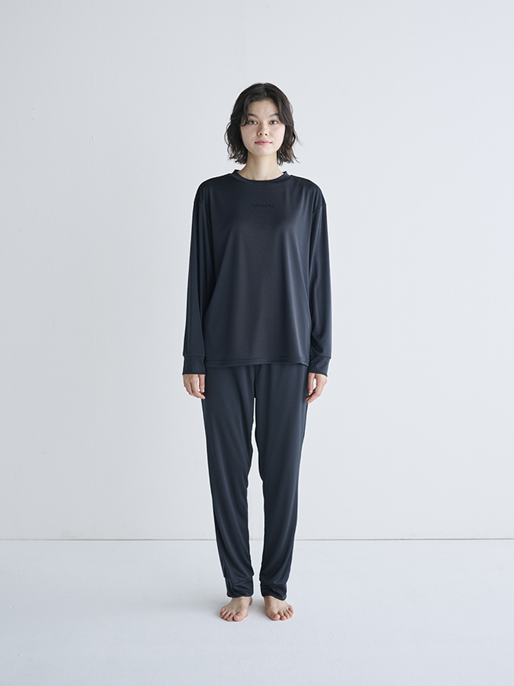 【YOKUNERU】リカバリーウェア上下セット男女兼用長袖Tシャツ+ロングパンツ疲労回復血行促進遠赤外線快眠NANOMIX【一般医療機器】