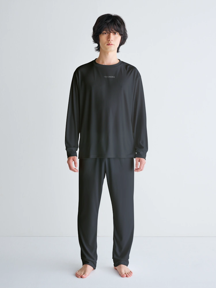 【YOKUNERU】リカバリーウェア上下セット男女兼用長袖Tシャツ+ロングパンツ疲労回復血行促進遠赤外線快眠NANOMIX【一般医療機器】
