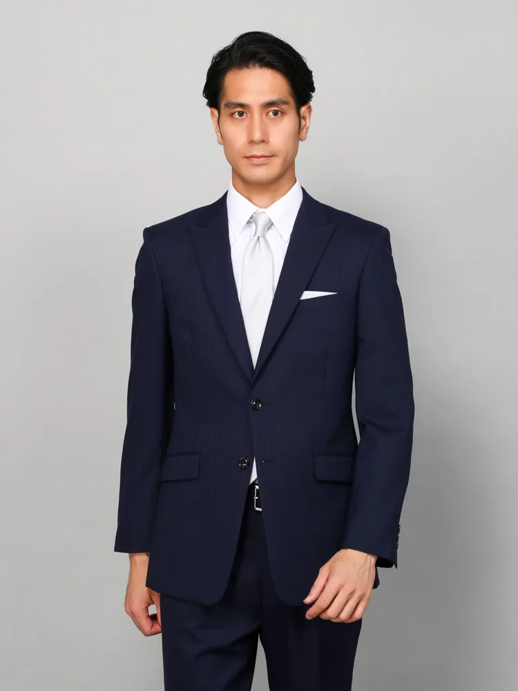 [礼服]【ネイビー】フォーマル2つボタンカラーフォーマルYKbyYUMIKATSURAセレモニー通年礼服