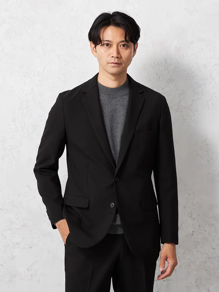 【WEB限定】【TOKYORUN】セットアップジャケット2つボタンストレッチ通年ウォッシャブル