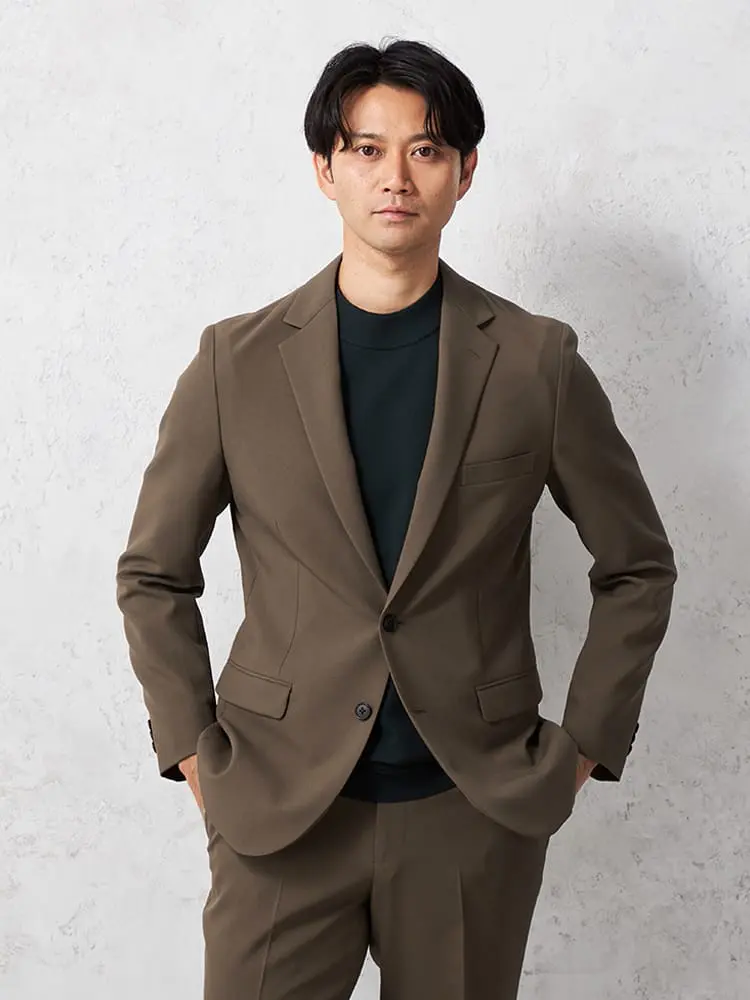 【WEB限定】【TOKYORUN】セットアップジャケット2つボタンストレッチ通年ウォッシャブル