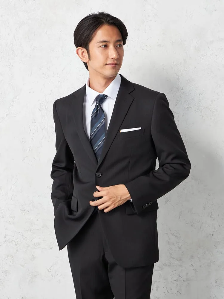 【即納】【WEB限定】スーツ2つボタンストライプ上下ウォッシャブル秋冬