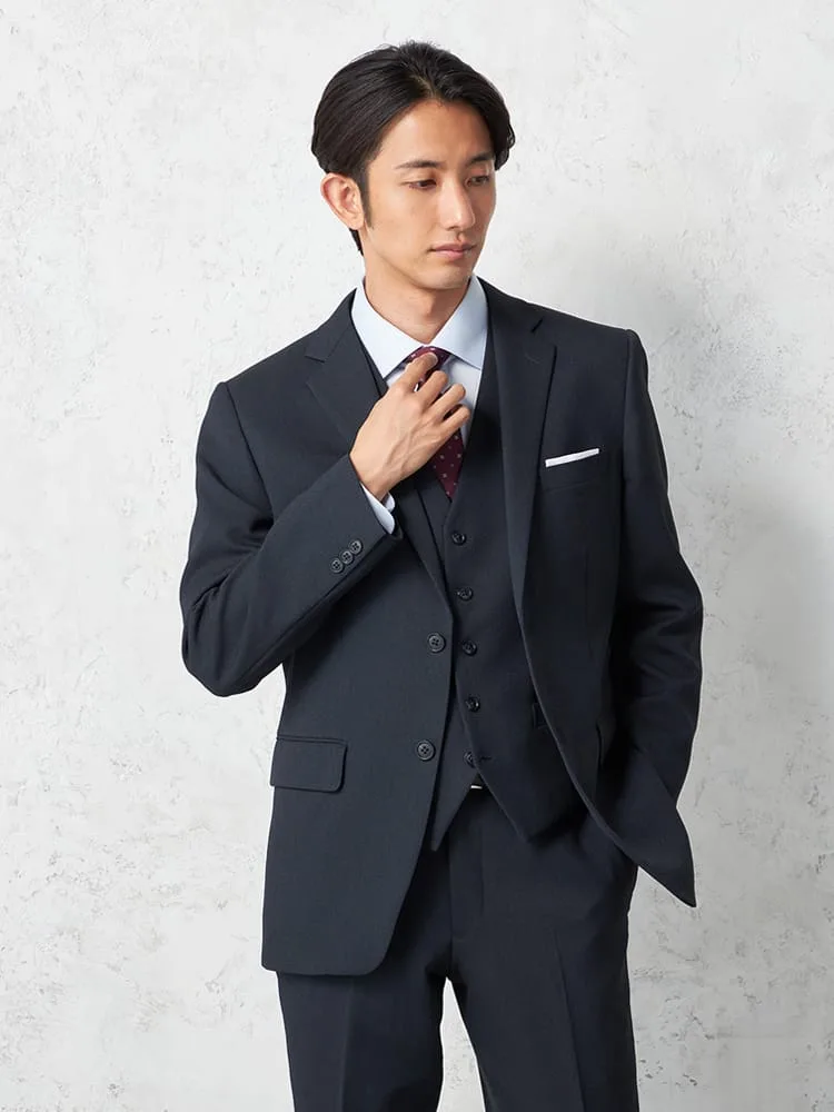 【即納】【WEB限定】スリーピーススーツ2つボタンヘリンボン上下ウォッシャブル秋冬