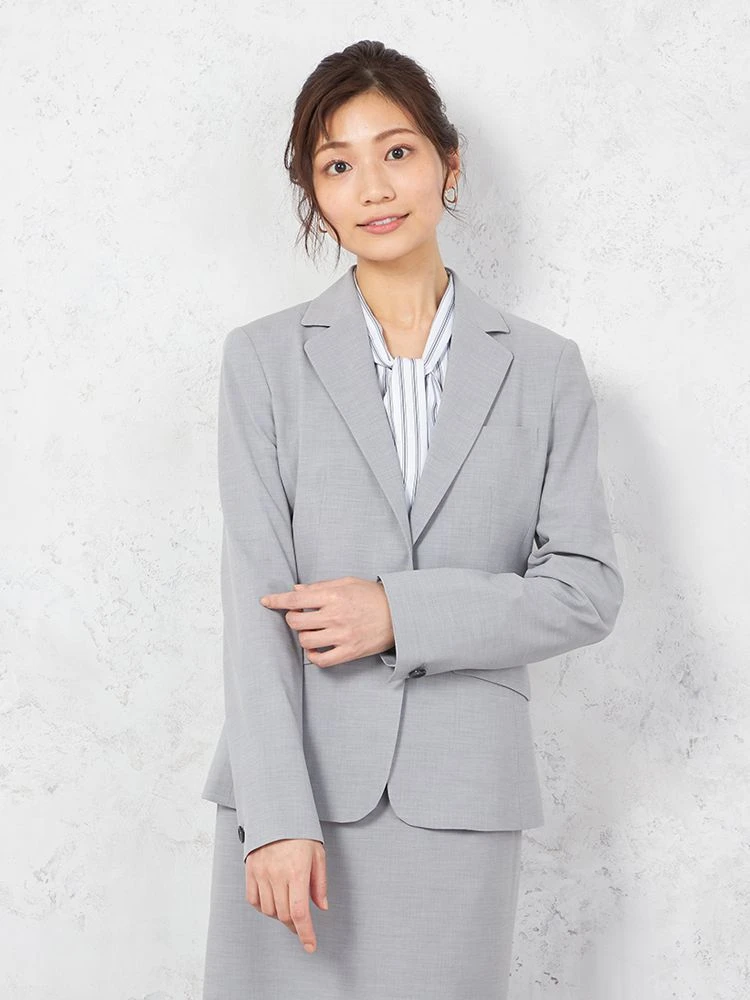 【UVカット＆ウォッシャブル】デレガントジャケット1つボタンストレッチ無地SOFFICE春夏【レディース】