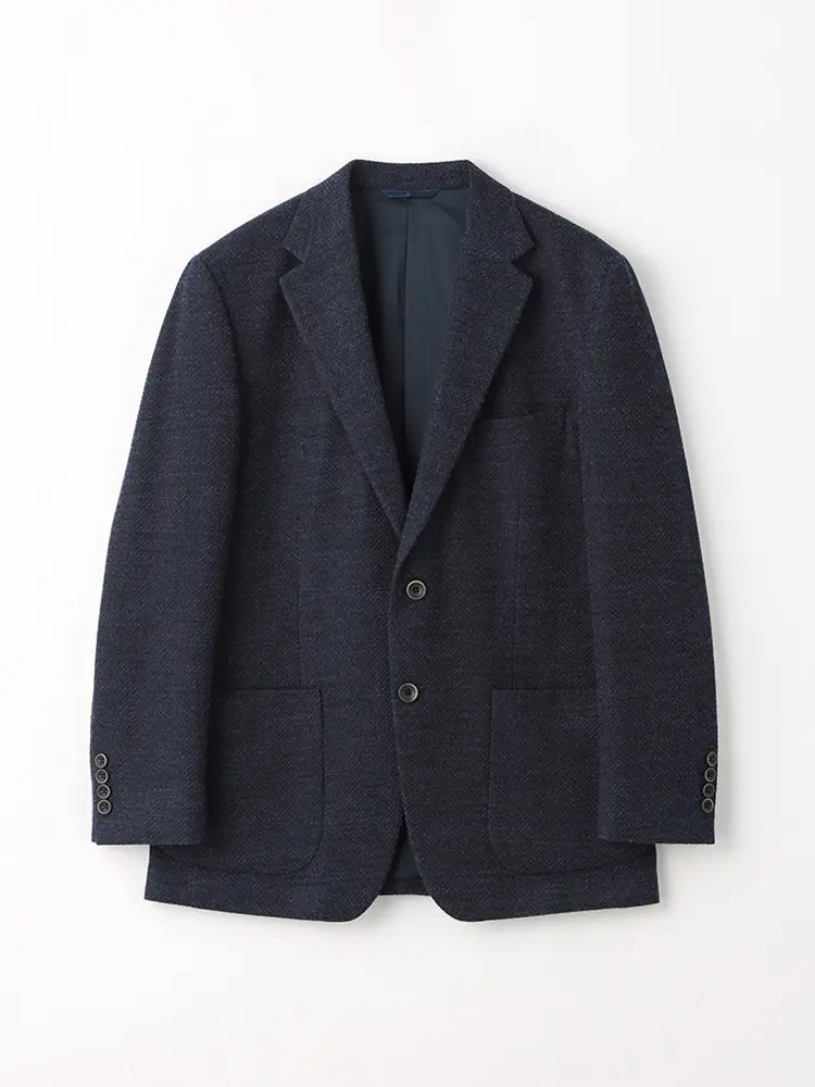 【ストーベル＆メイソン】尾州ニットジャケット２つボタンストレッチ秋冬