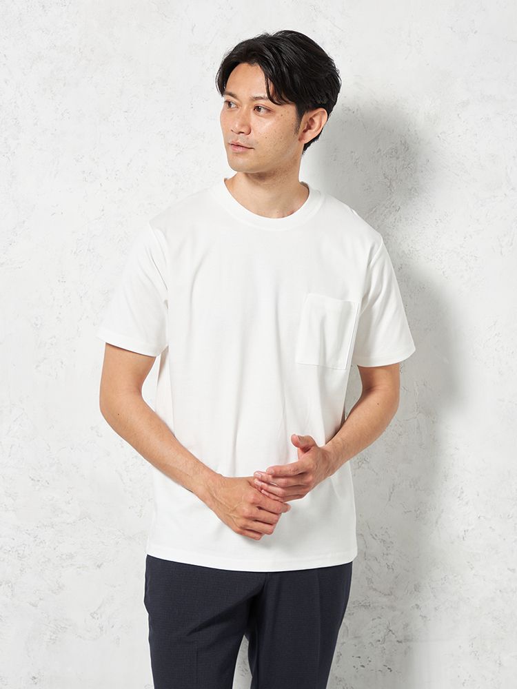 【即納】半袖スロープネックTシャツ【WEB限定】綿100%無地カジュアルインナー【接触冷感】TOKYORUN春夏