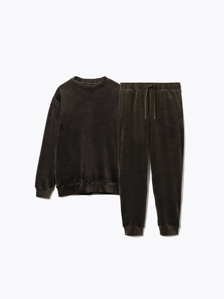 【テンシャル】BAKUNEVelourLongSleeveCrewNeckUnisex上TENTIAL