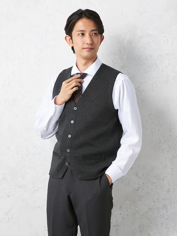 【リッケンバッカー】前身ミラノリブ後身キルトベストカジュアルインナーニット半袖ベスト保温秋冬