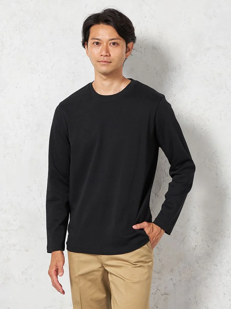 【抗菌防臭】シルケットスムースクルーネックTシャツカジュアルインナー無地gim通年