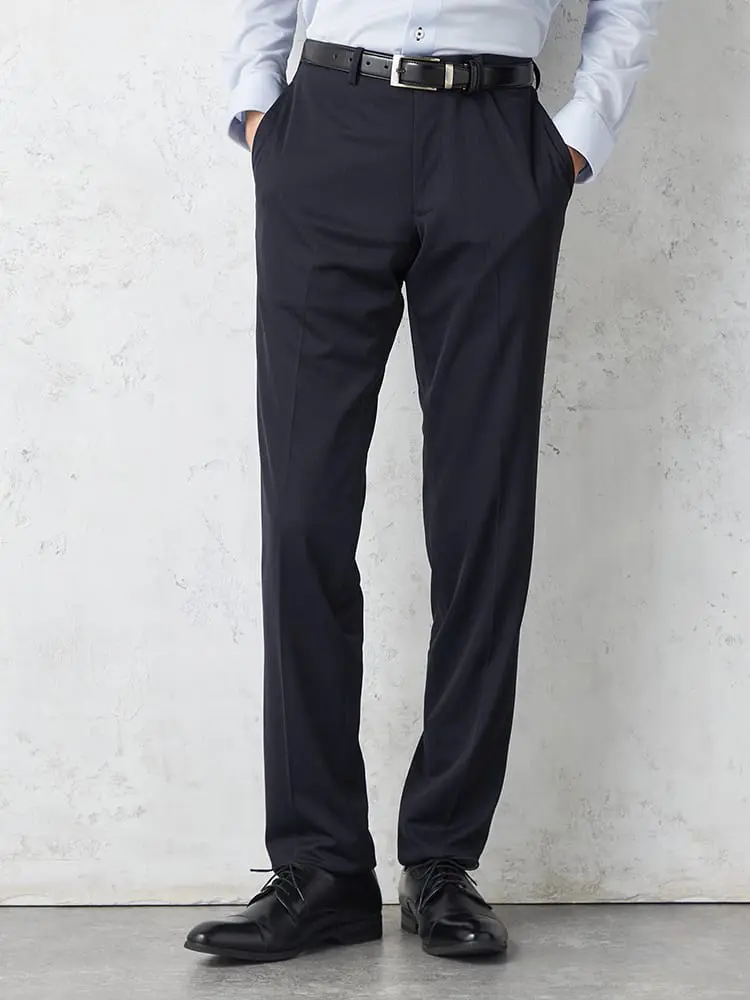 【i-Pants-アイパンツ-】バイオセンサーパンツシャドウストライプノータックウォッシャブル春夏(スリム)