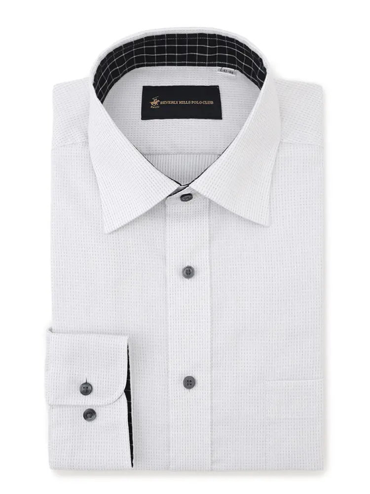 【ビバリーヒルズポロクラブ】長袖Ｙシャツワイド小柄形態安定通年