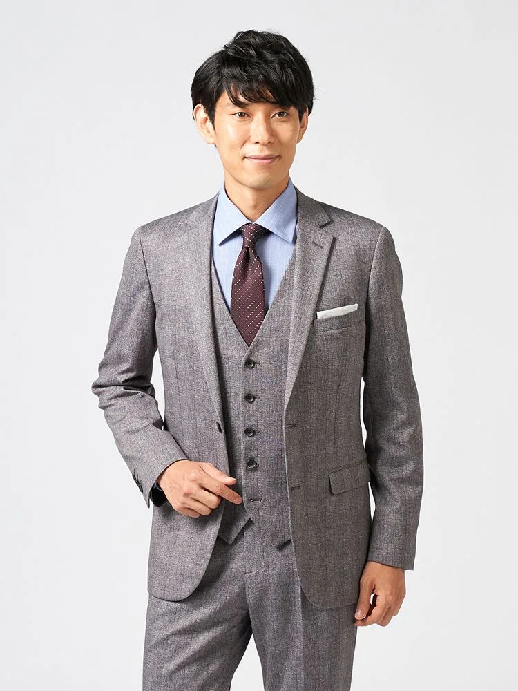 【CassetteCross】スリーピーススーツ2つボタン上下ウォッシャブルニット素材グレンチェックnero秋冬