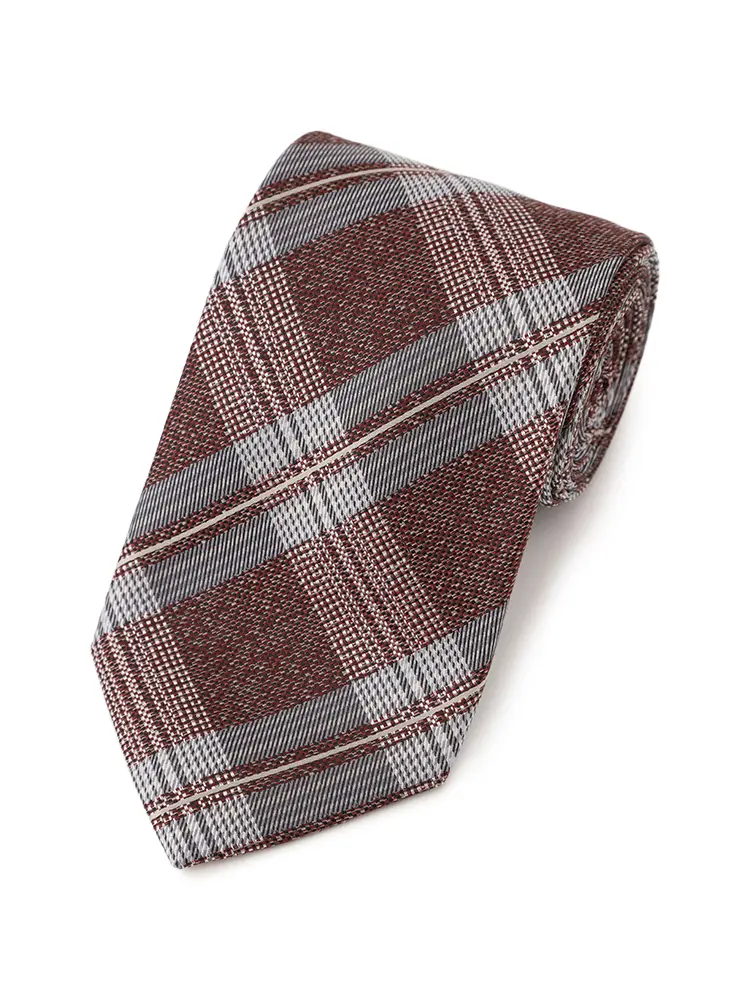 【ＳＴＯＶＥＬ＆ＭＡＳＯＮ】日本縫製ネクタイレギュラーチェック秋冬