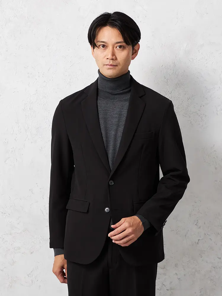 【AIRSUIT】セットアップジャケット2つボタン防シワ（イージーケア）ストレッチ通年吸汗速乾UVカット